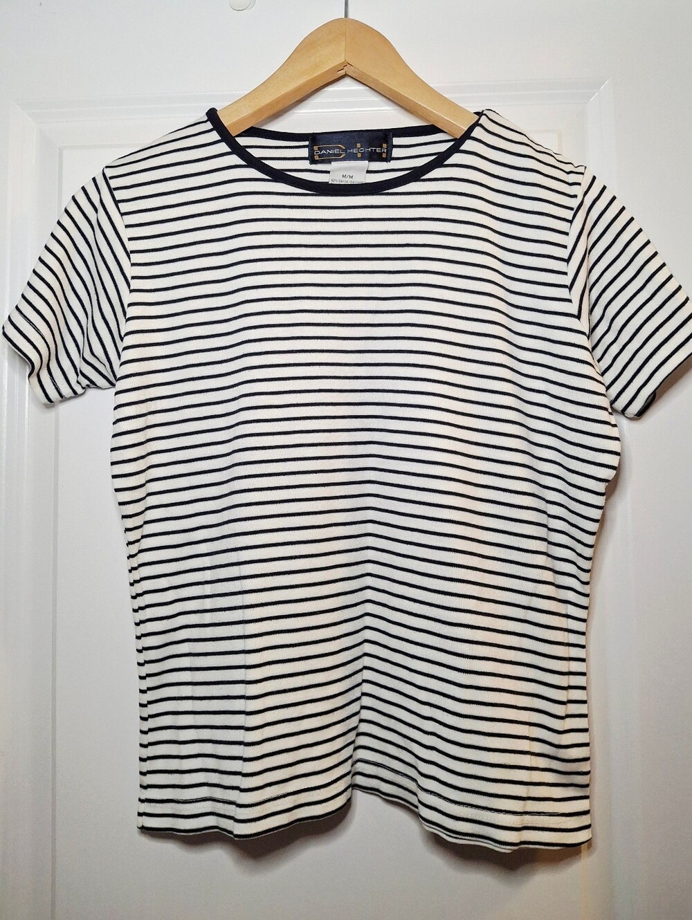 Vintage 90s Daniel Hechter Striped Tee Made in Korea (M)